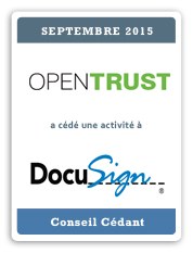 Financière Cambon accompagne OpenTrust dans le cession d'une de ses activités de signature électronique à DocuSign